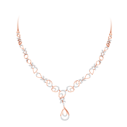 Flora Bunch Diamond Necklace Shree Balaji Diamond 2