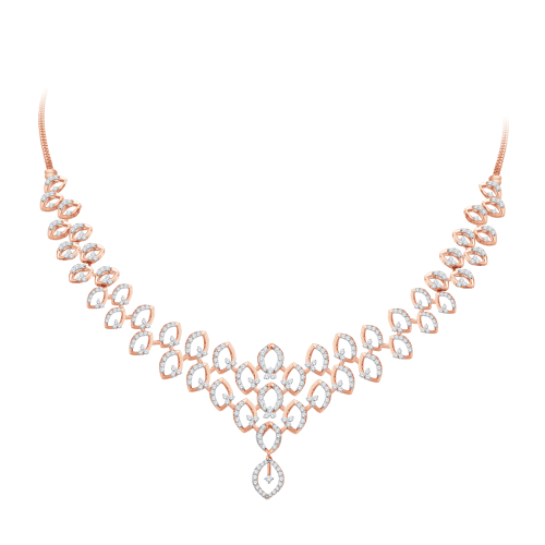 Layered Marquise Diamond Necklace Shree Balaji Diamond