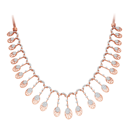 Elliptical Diamond Necklace Shree Balaji Diamond