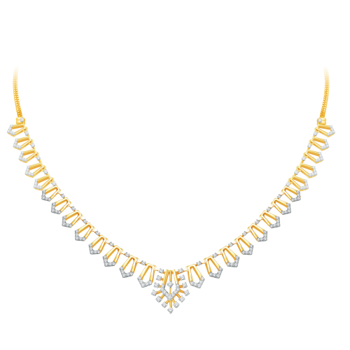 Modern Chevron Diamond Necklace Shree Balaji Diamond
