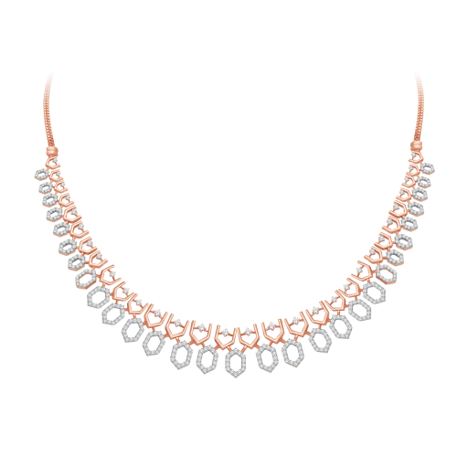 Elite Geometric Diamond Necklace Shree Balaji Diamond
