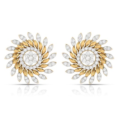 Spiral Diamond Earrings Shree Balaji Diamond