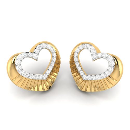 Hollow Heart Diamond Earrings Shree Balaji Diamond 2