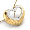 Hollow Heart Diamond Pendant Shree Balaji Diamond 4