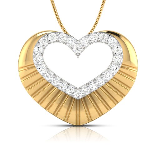Hollow Heart Diamond Pendant Shree Balaji Diamond