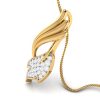 Leafy Diamond Pendant Shree Balaji Diamond 3