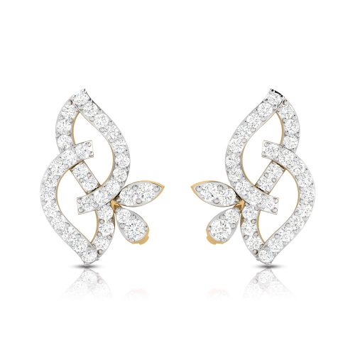 Cluster Diamond Earrings Shree Balaji Diamond