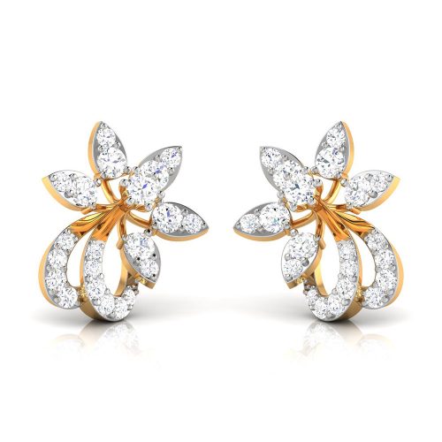 Floral Diamond Earrings Shree Balaji Diamond