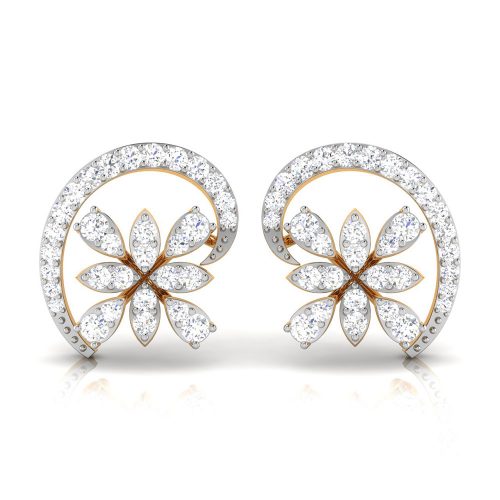 Opulent Curve Diamond Earrings Shree Balaji Diamond