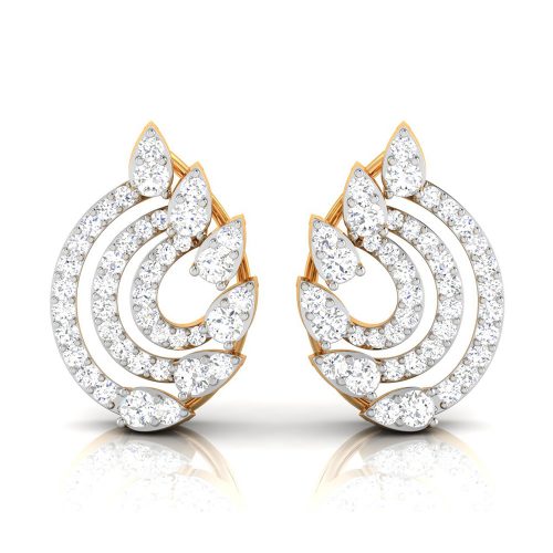 Regal Petal Diamond Earrings Shree Balaji Diamond