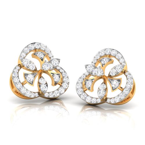 Begonia Diamond Earrings Shree Balaji Diamond 2