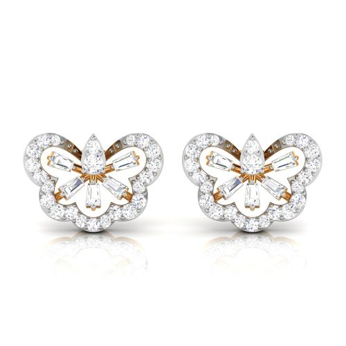 Charming Hex Diamond Earrings Shree Balaji Diamond