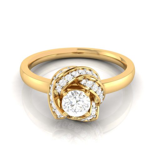 Flower Bud Solitaire Ring Shree Balaji Diamond