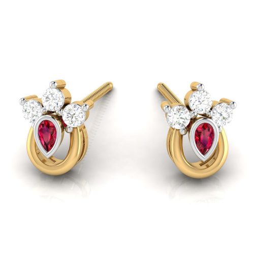 Almond Diamond Earrings Shree Balaji Diamond