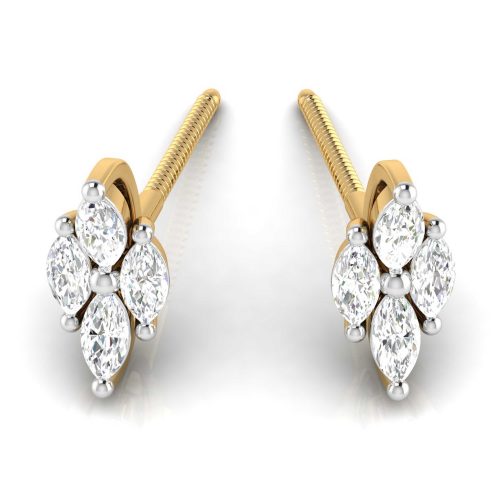 Charm Four Diamond Earrings Shree Balaji Diamond