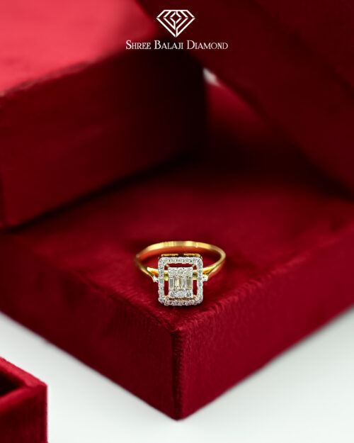Slender Shimmering Diamond Ring Shree Balaji Diamond