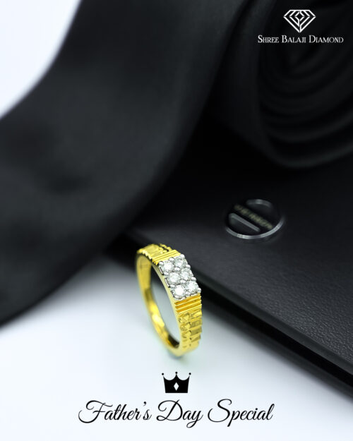 Stunning Geometric Ring Shree Balaji Diamond