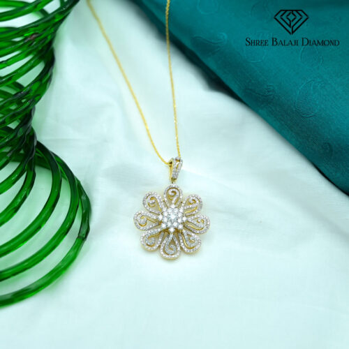 shree-balaji-8-petal-diamond-pendant-set