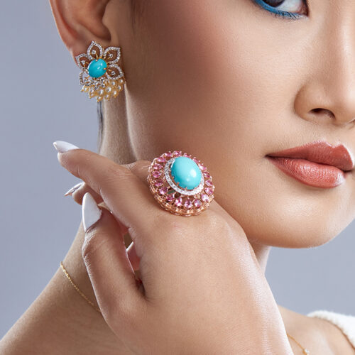 Turquoise Diamomd Ring Shree Balaji Diamond