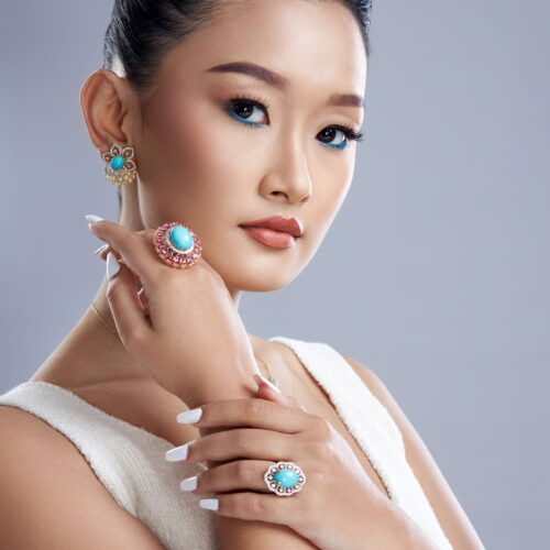 Flower Design Diamond Earrings Shree Balaji Diamond 2