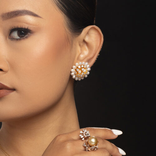 Diamond Pearl Earring Shree Balaji Diamond